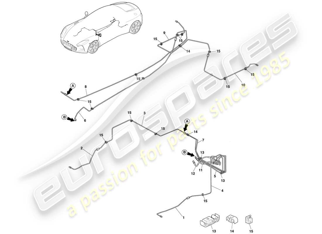 a part diagram from the aston martin one-77 parts catalogue