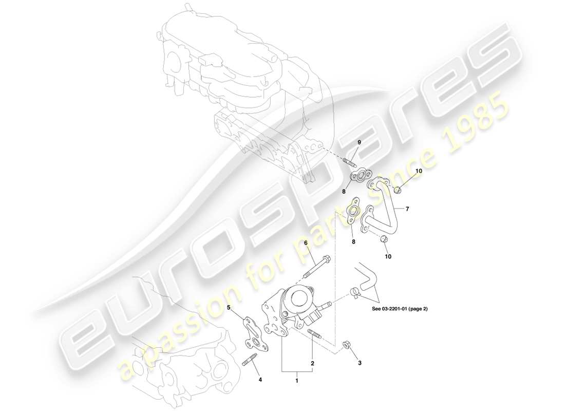 a part diagram from the aston martin cygnet (2012) parts catalogue