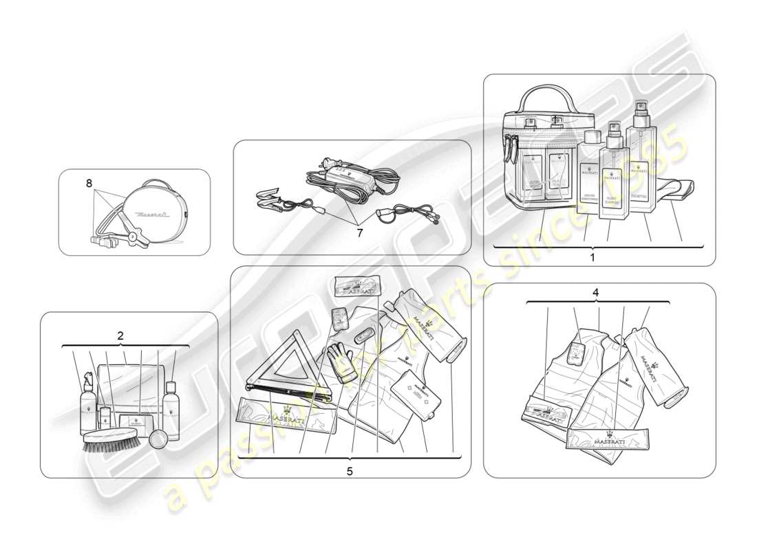 a part diagram from the maserati granturismo parts catalogue