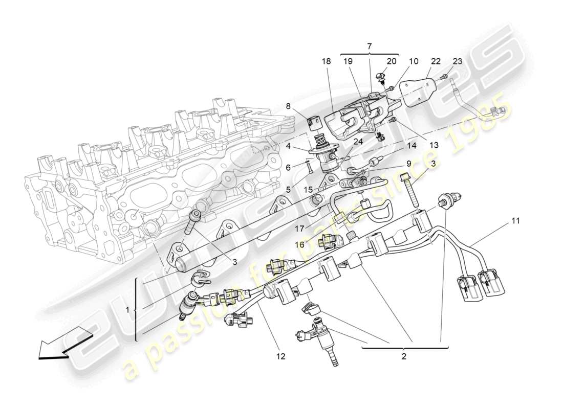 a part diagram from the Maserati Levante (2017) parts catalogue