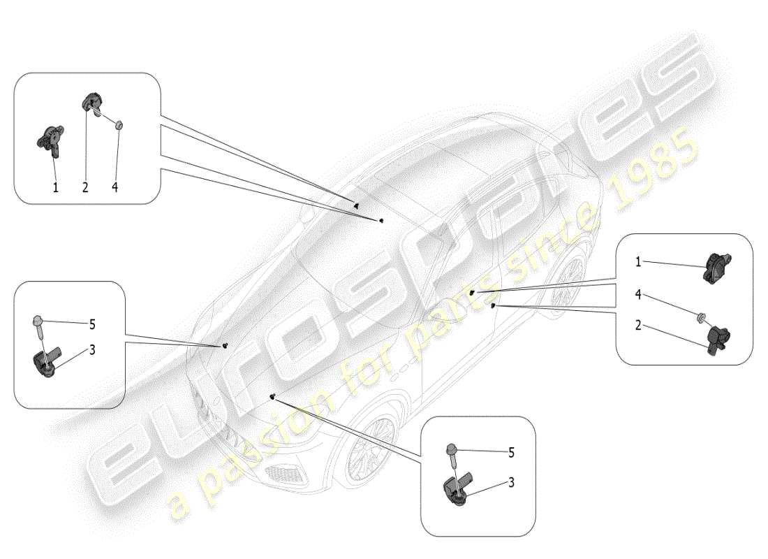 a part diagram from the maserati grecale parts catalogue