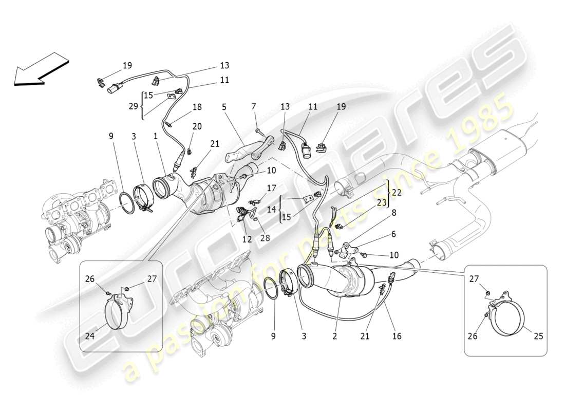 a part diagram from the maserati levante gts (2020) parts catalogue