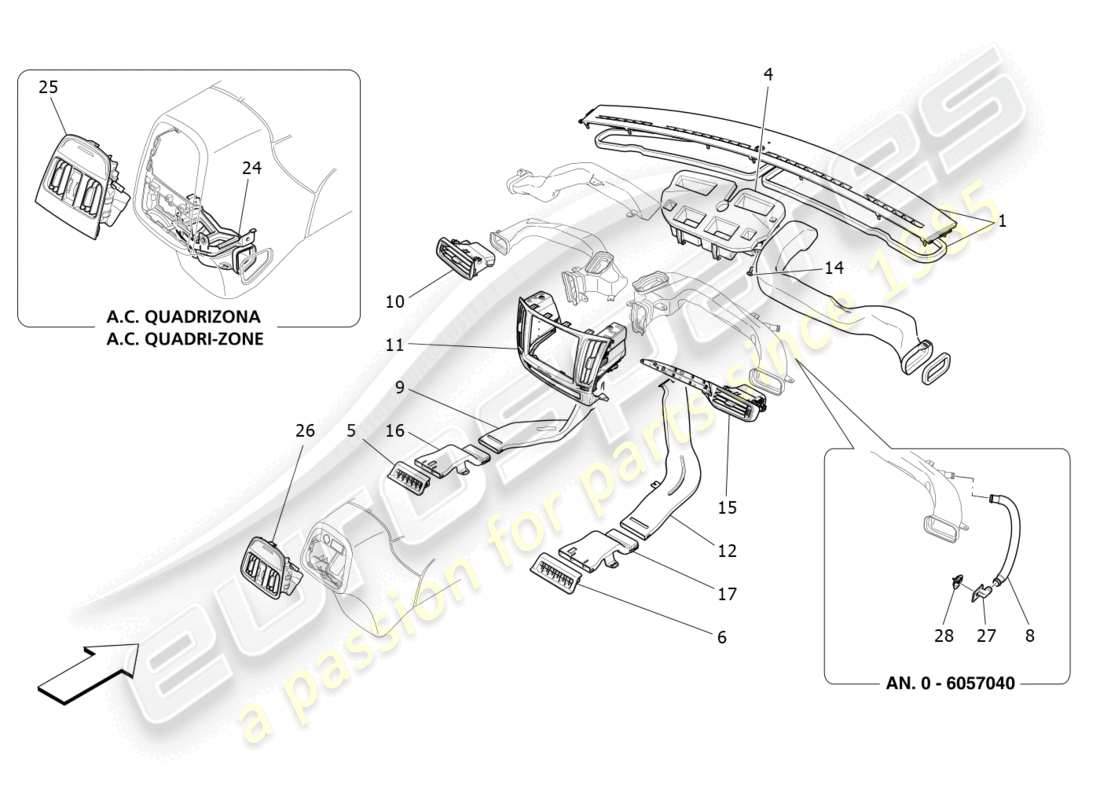 a part diagram from the maserati levante parts catalogue