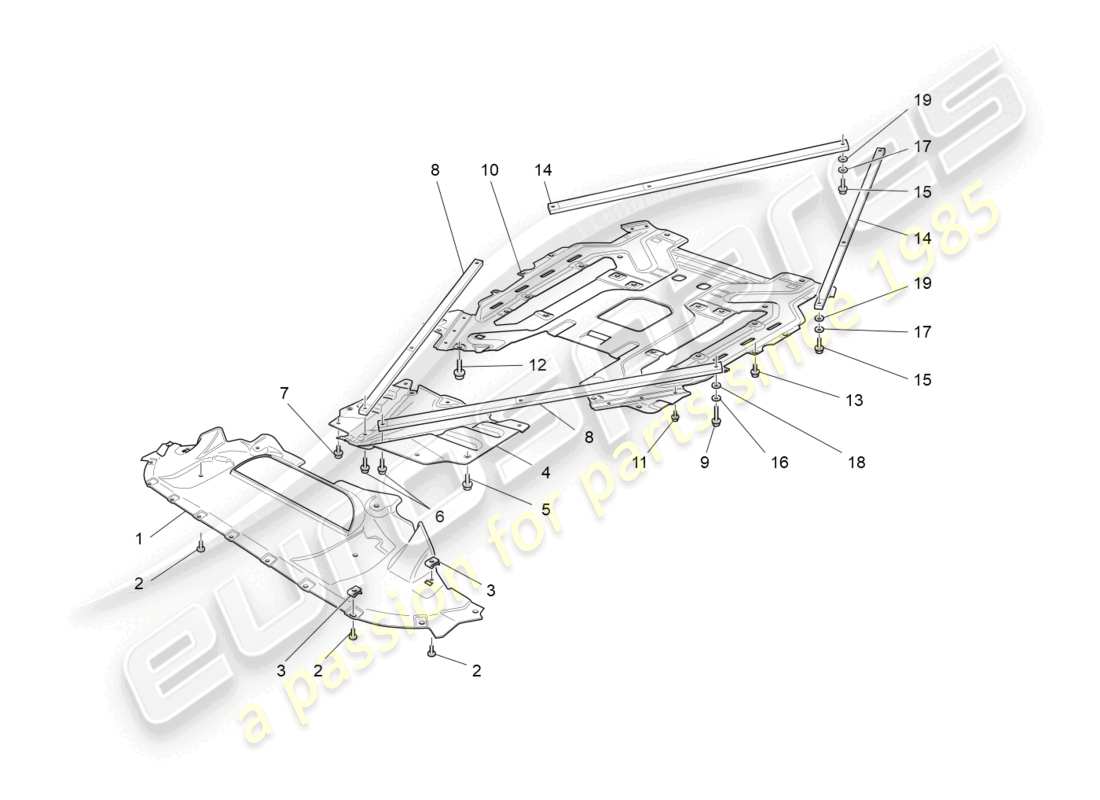 a part diagram from the maserati grancabrio parts catalogue