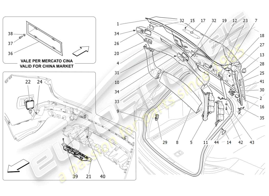 a part diagram from the maserati levante modena s (2022) parts catalogue