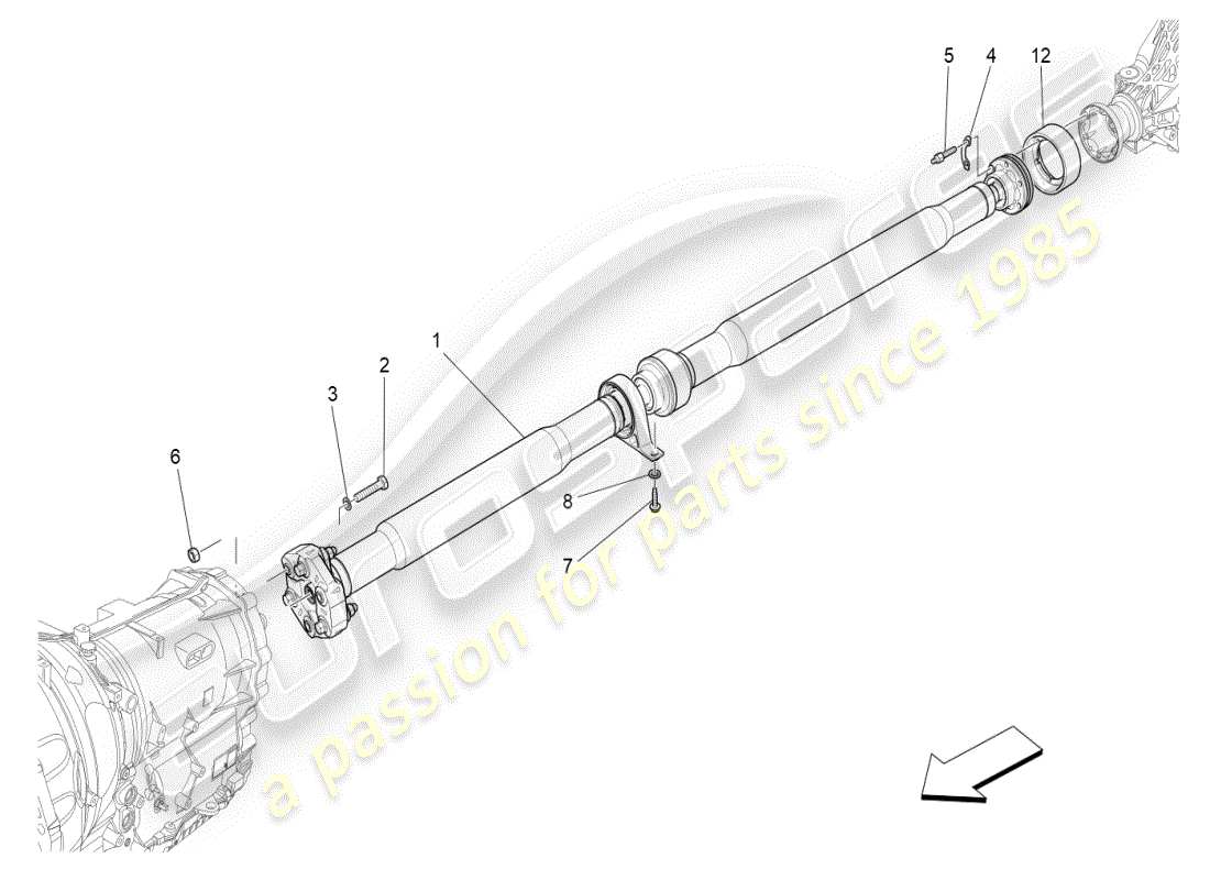 a part diagram from the maserati ghibli (2019) parts catalogue