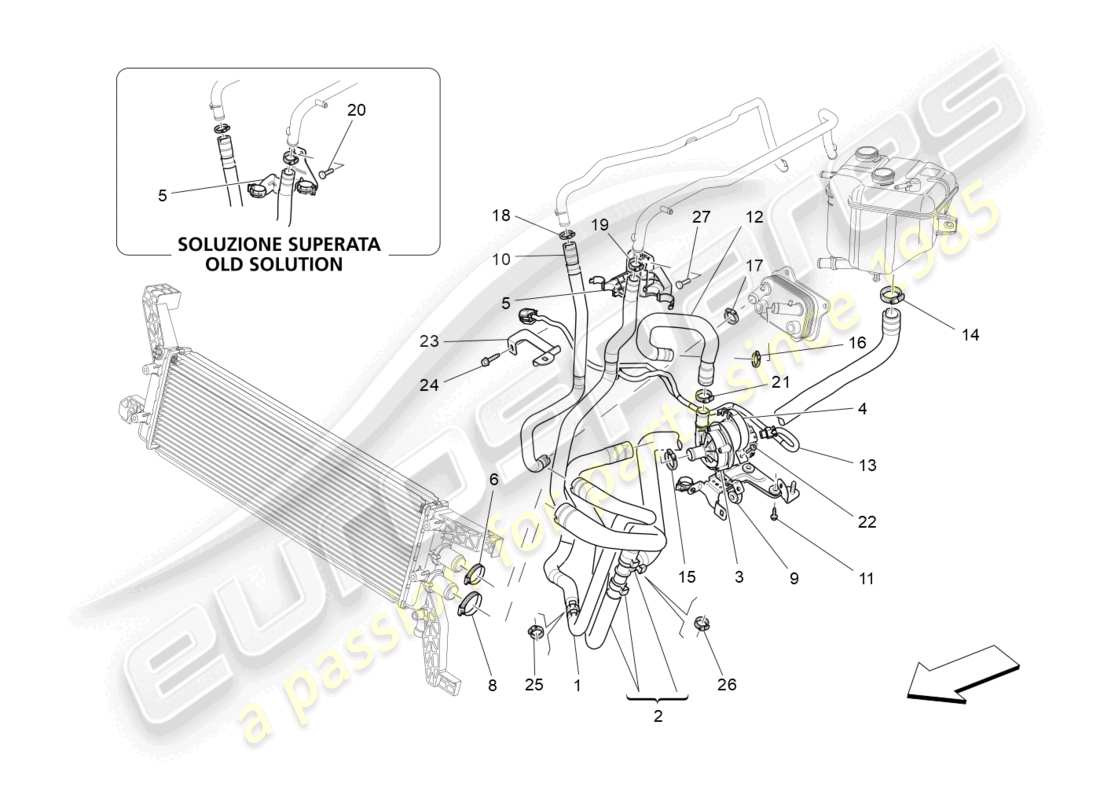 a part diagram from the maserati levante (2020) parts catalogue