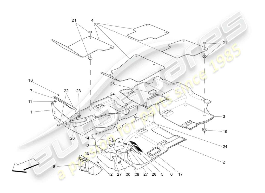 a part diagram from the maserati levante parts catalogue