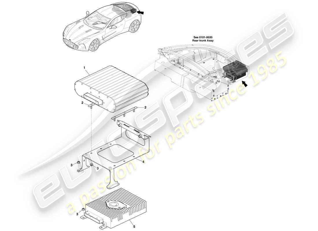 a part diagram from the aston martin one-77 parts catalogue