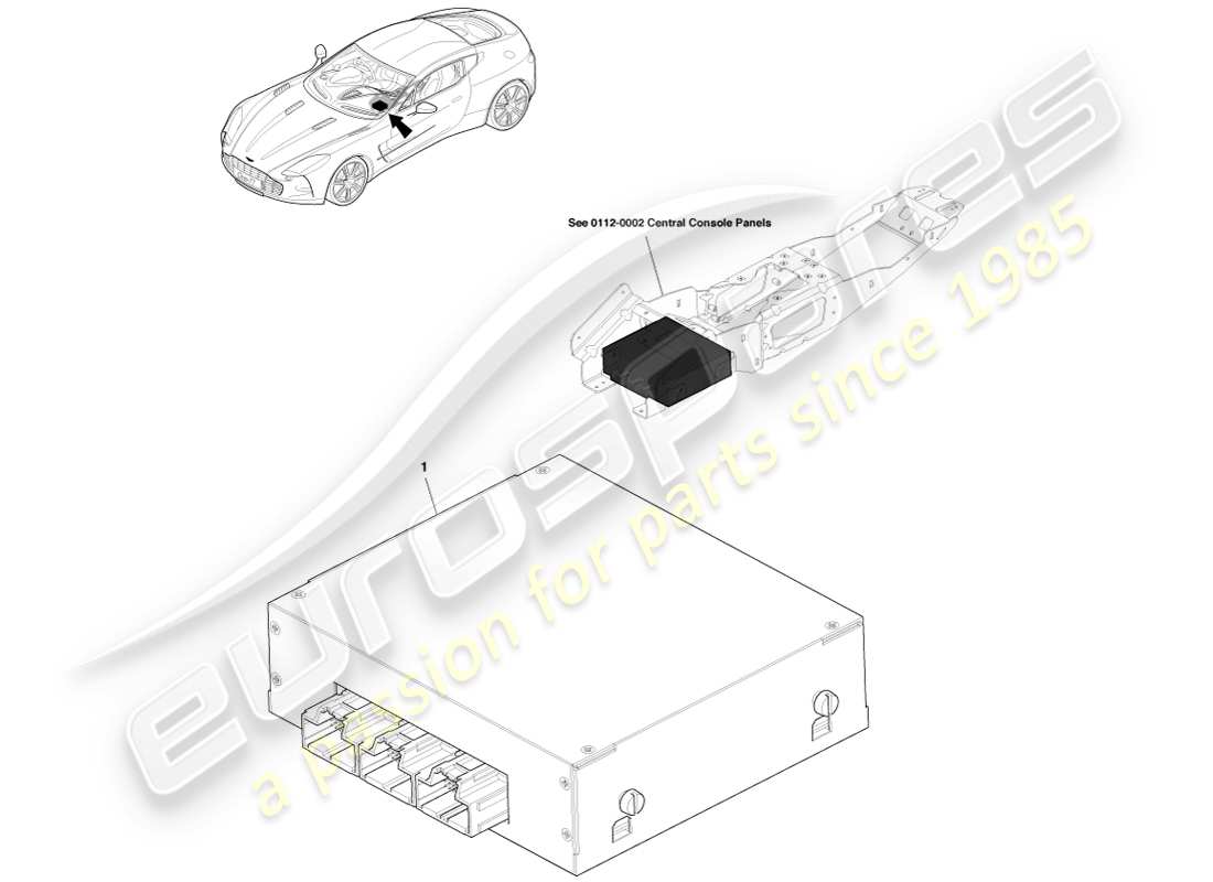 VIEW PARTS DIAGRAMS FROM THE ASTON MARTIN ONE-77 PARTS CATALOGUE a part diagram from the aston martin one-77 parts catalogue