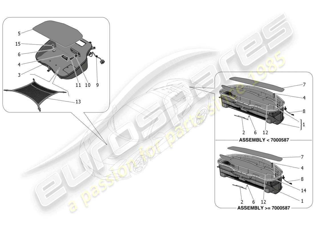 a part diagram from the maserati mc20 parts catalogue