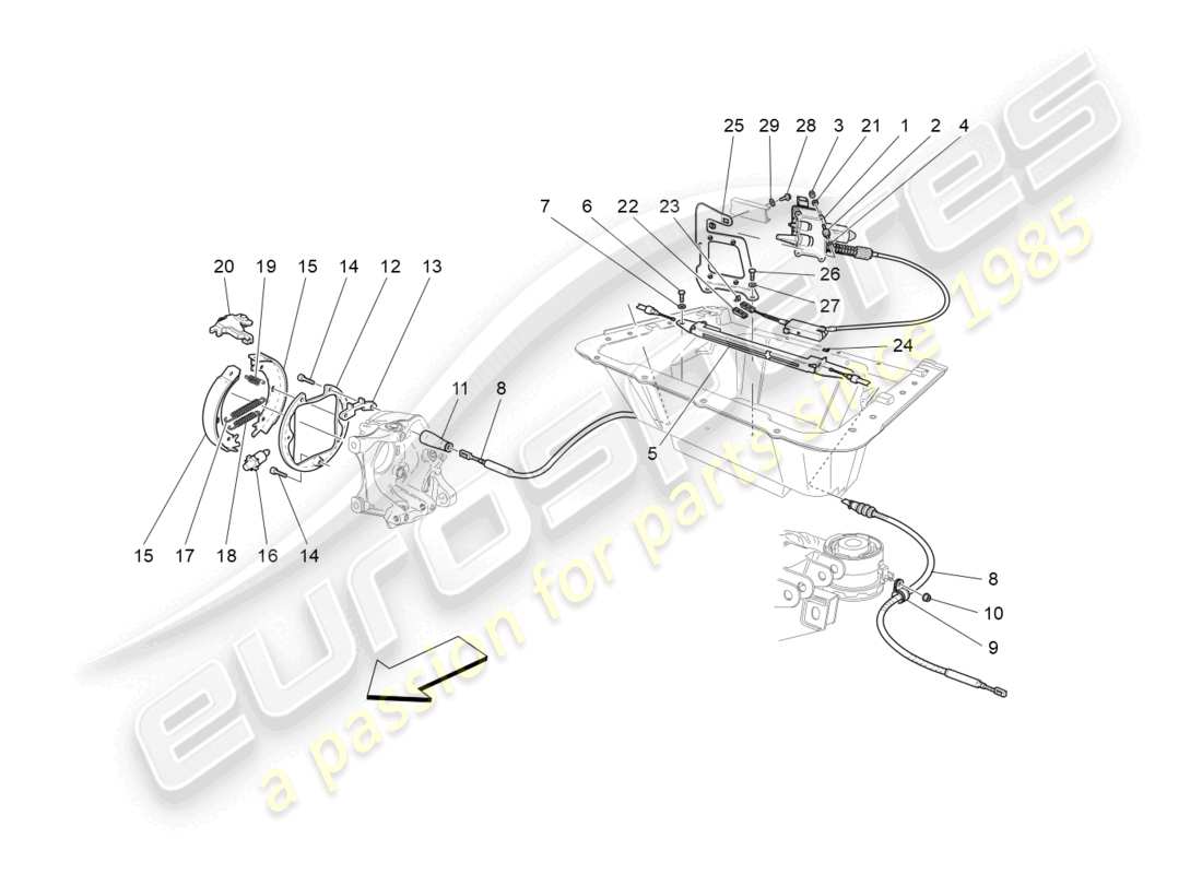a part diagram from the Maserati GranCabrio MC (2013) parts catalogue