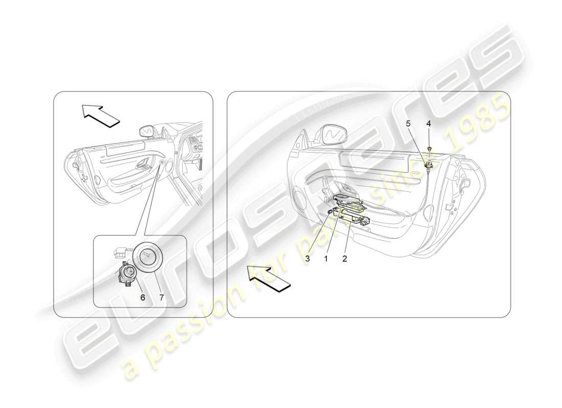 a part diagram from the maserati granturismo parts catalogue