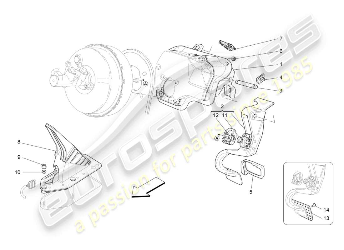 VIEW PARTS DIAGRAMS FROM THE MASERATI GRANCABRIO PARTS CATALOGUE a part diagram from the maserati grancabrio parts catalogue