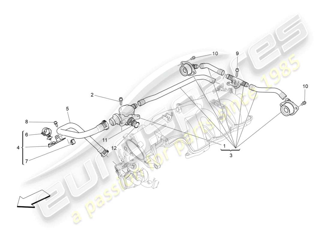 VIEW PARTS DIAGRAMS FROM THE MASERATI LEVANTE PARTS CATALOGUE a part diagram from the maserati levante parts catalogue