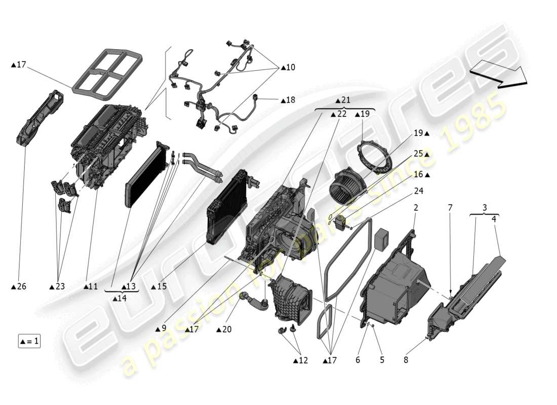 VIEW PARTS DIAGRAMS FROM THE MASERATI MC20 PARTS CATALOGUE a part diagram from the maserati mc20 parts catalogue