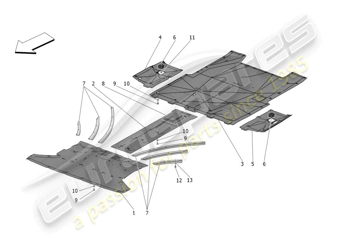 a part diagram from the maserati mc20 parts catalogue
