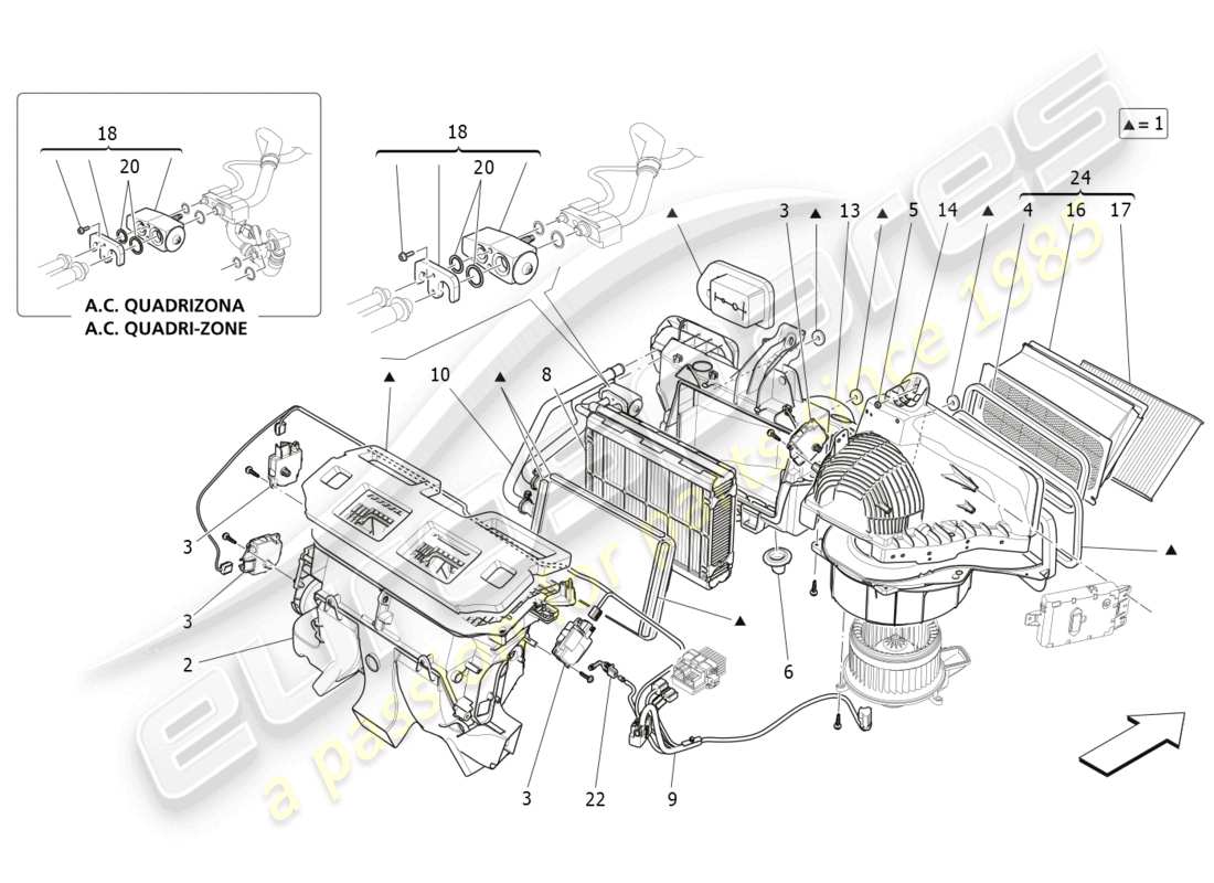 a part diagram from the maserati levante parts catalogue