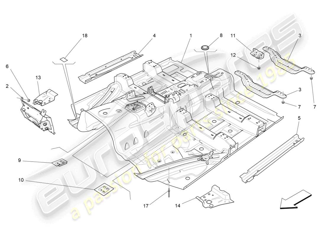 a part diagram from the maserati levante (2017) parts catalogue