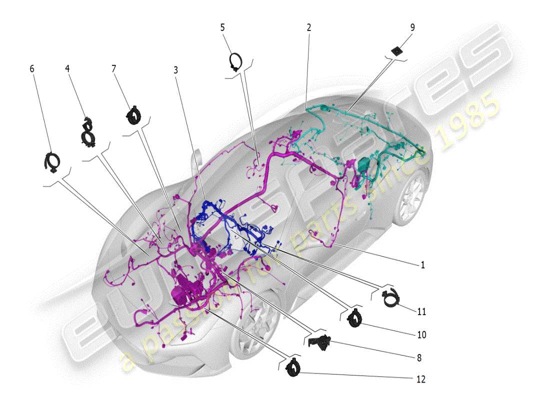 a part diagram from the maserati mc20 parts catalogue