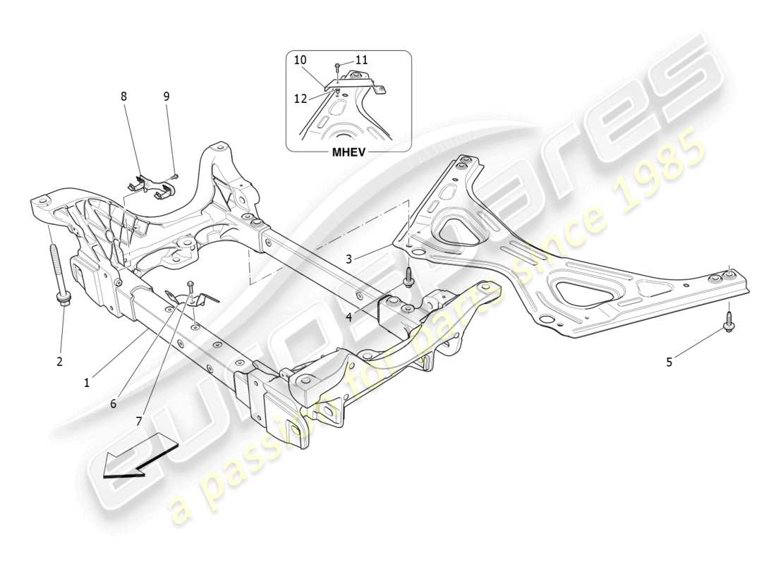 a part diagram from the maserati ghibli (2018) parts catalogue