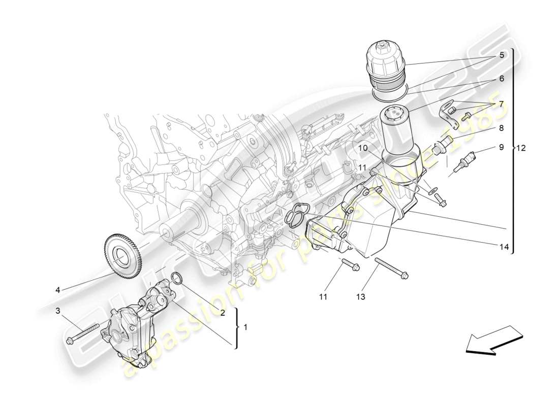 a part diagram from the maserati levante parts catalogue