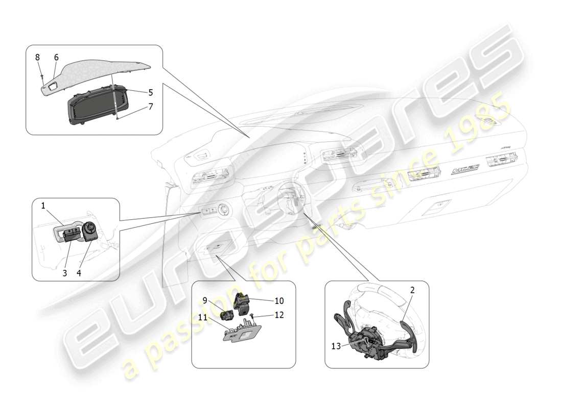 a part diagram from the maserati mc20 parts catalogue