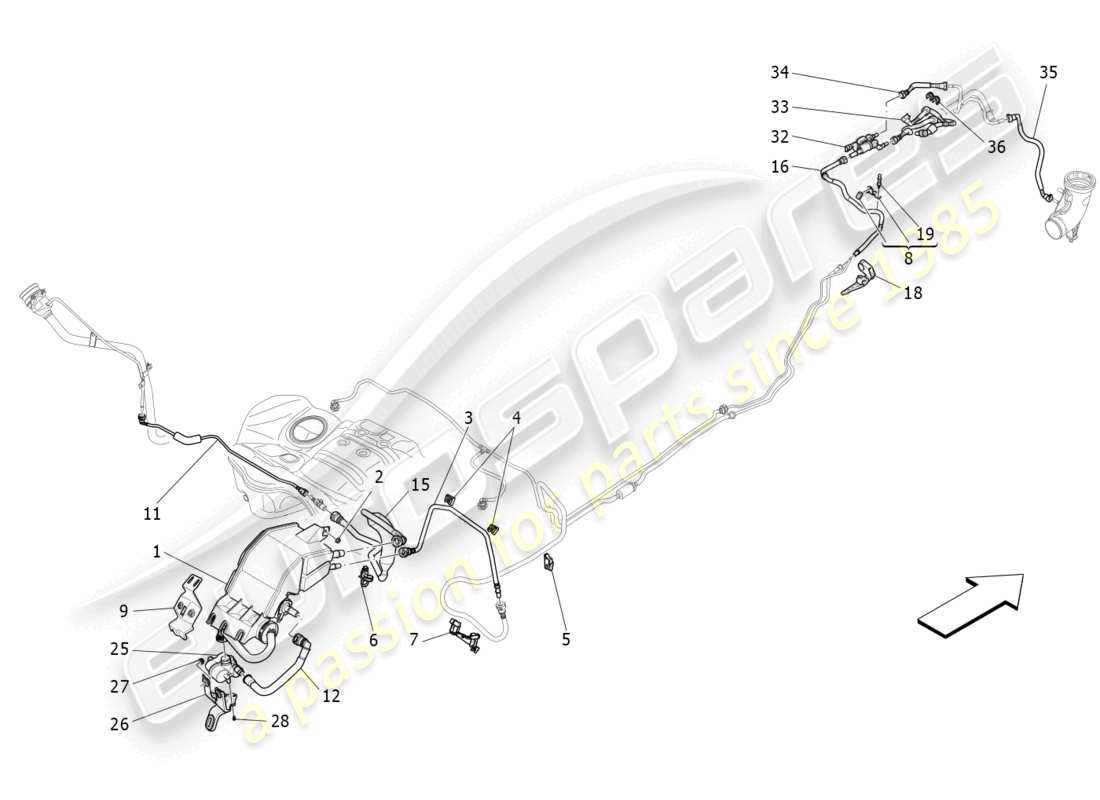a part diagram from the Maserati Levante GTS (2020) parts catalogue