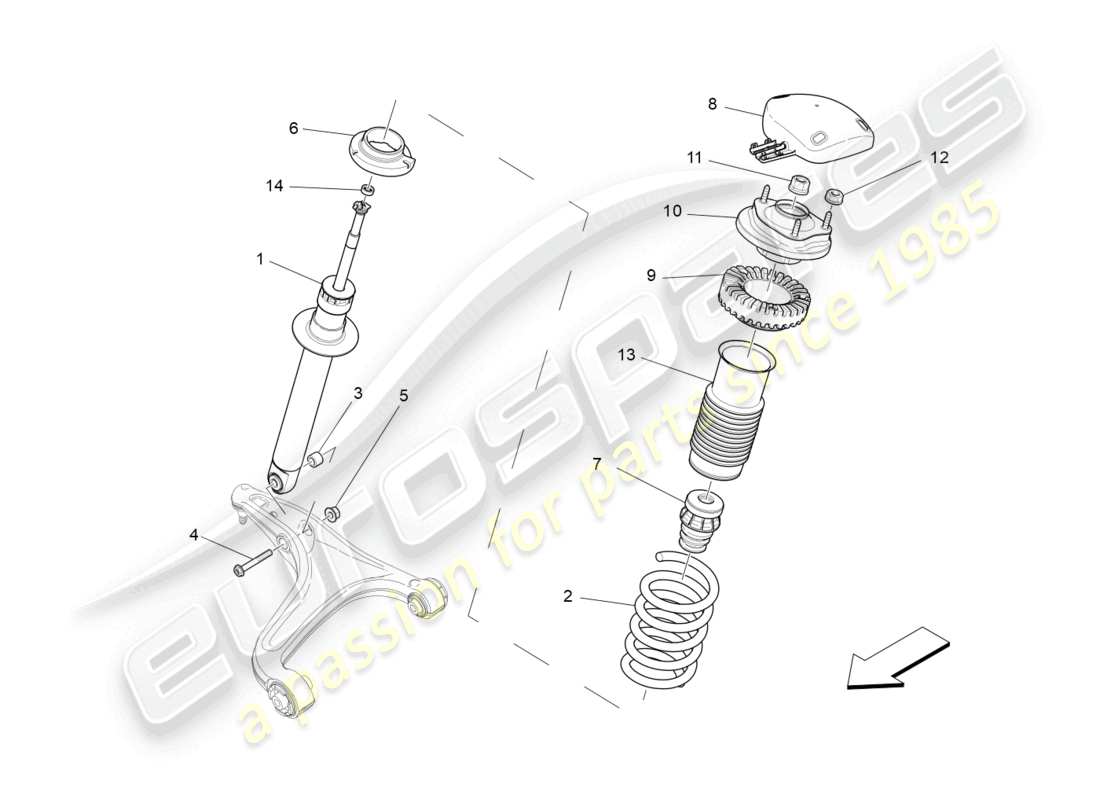 a part diagram from the maserati ghibli (2018) parts catalogue