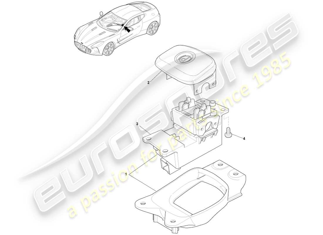VIEW PARTS DIAGRAMS FROM THE ASTON MARTIN ONE-77 PARTS CATALOGUE a part diagram from the aston martin one-77 parts catalogue
