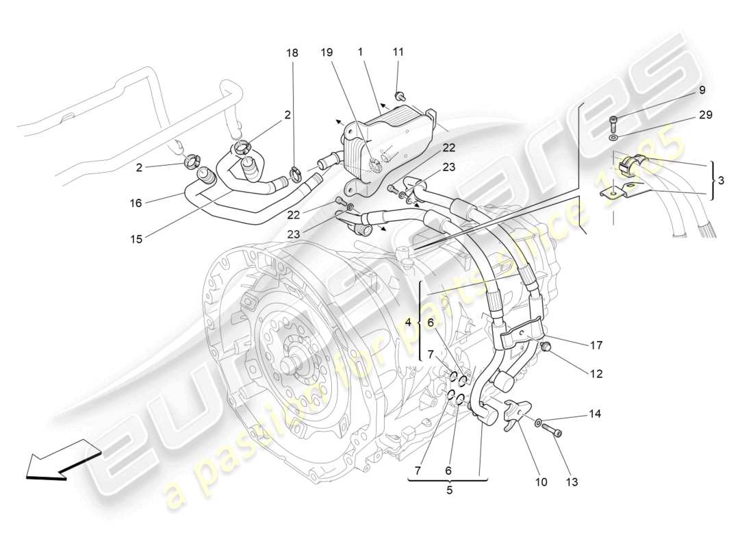 a part diagram from the maserati levante (2017) parts catalogue