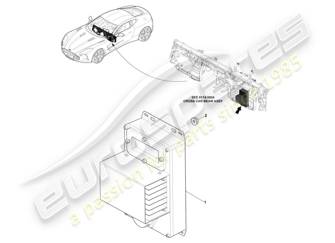 a part diagram from the aston martin one-77 parts catalogue