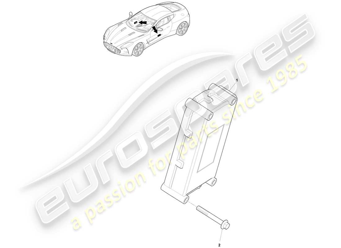VIEW PARTS DIAGRAMS FROM THE ASTON MARTIN ONE-77 PARTS CATALOGUE a part diagram from the aston martin one-77 parts catalogue