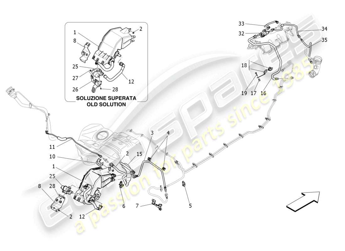 a part diagram from the maserati levante parts catalogue