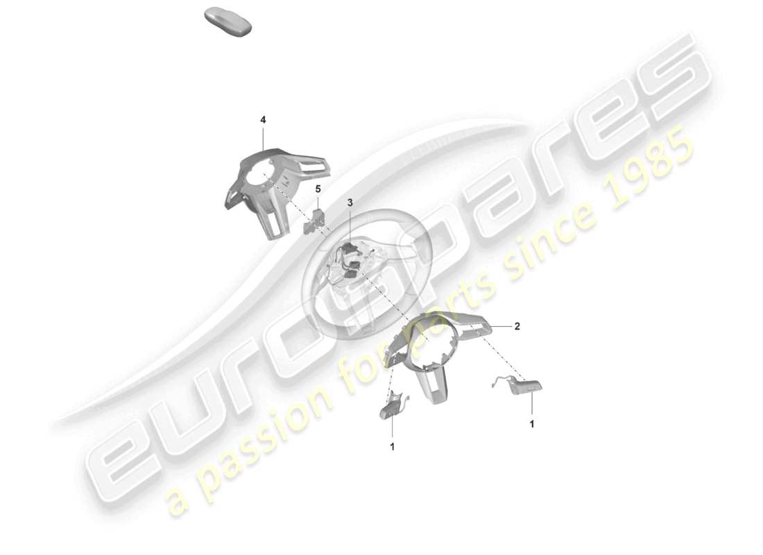 porsche 2025 (992-1 gt3/rs/st) accessories steering wheel parts diagram