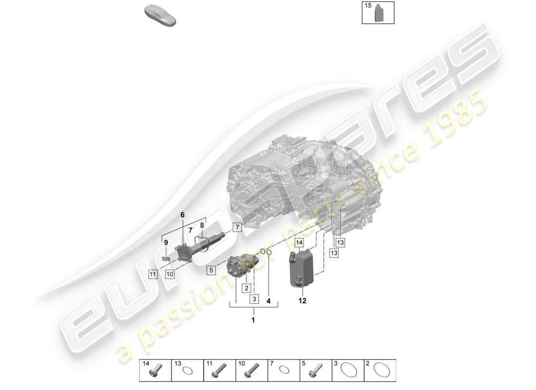 porsche 2024 (macan-e) traction motor for elec. drive macan 4 rear axle macan oil pump part diagram