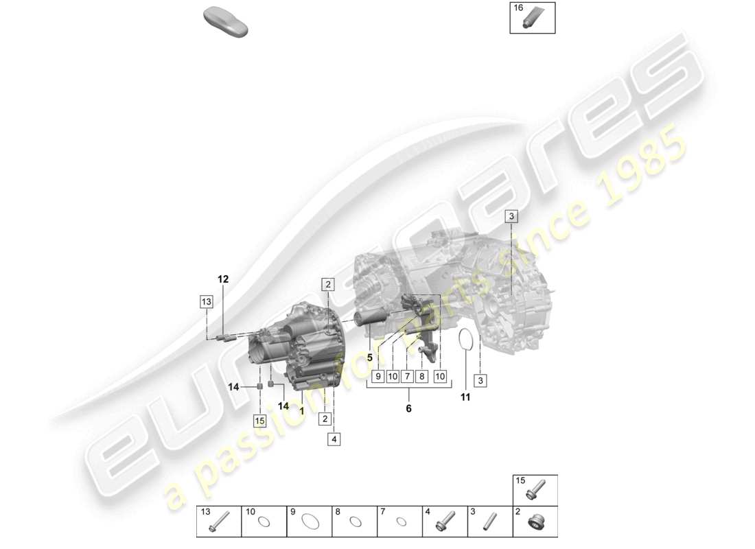 porsche 2026 (macan-e) traction motor for elec. drive macan 4 rear axle macan oil filter element part diagram