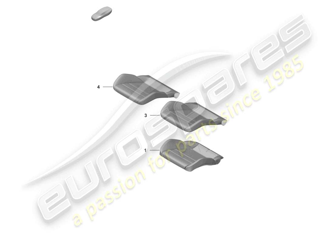 porsche 2023 (992-1) foam part seat cover sports seat for models with seat venti- lation parts diagram