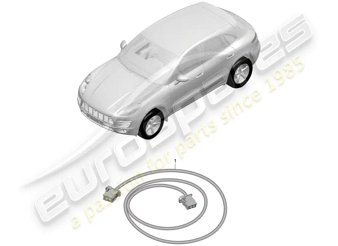 porsche 2014 (macan) fibre optic wave conductor d - mj 2017>> parts diagram