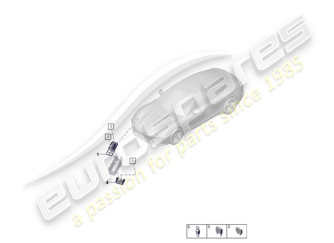 porsche 2025 (panamera 976) fuse box flat fuse engine bay right parts diagram