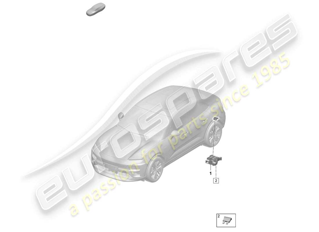 porsche 2025 (macan-e) fuse box rear end left part diagram