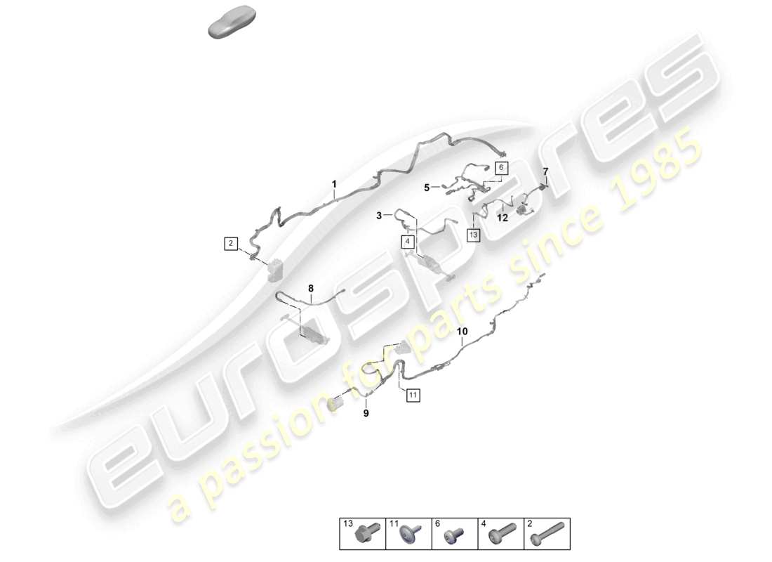 porsche 2025 (panamera 976) high-voltage cable parts diagram