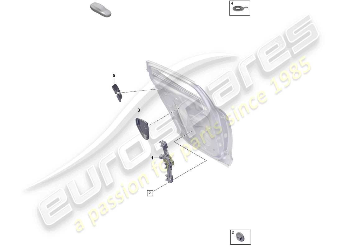 porsche 2025 (panamera 976) window regulator rear door parts diagram