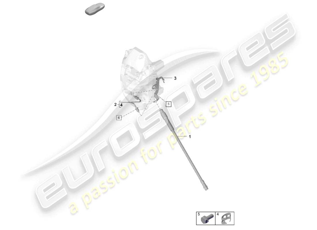 porsche 2023 (panamera 971-2) brake pipe/hose from rear brake hose to brake caliper housing parts diagram