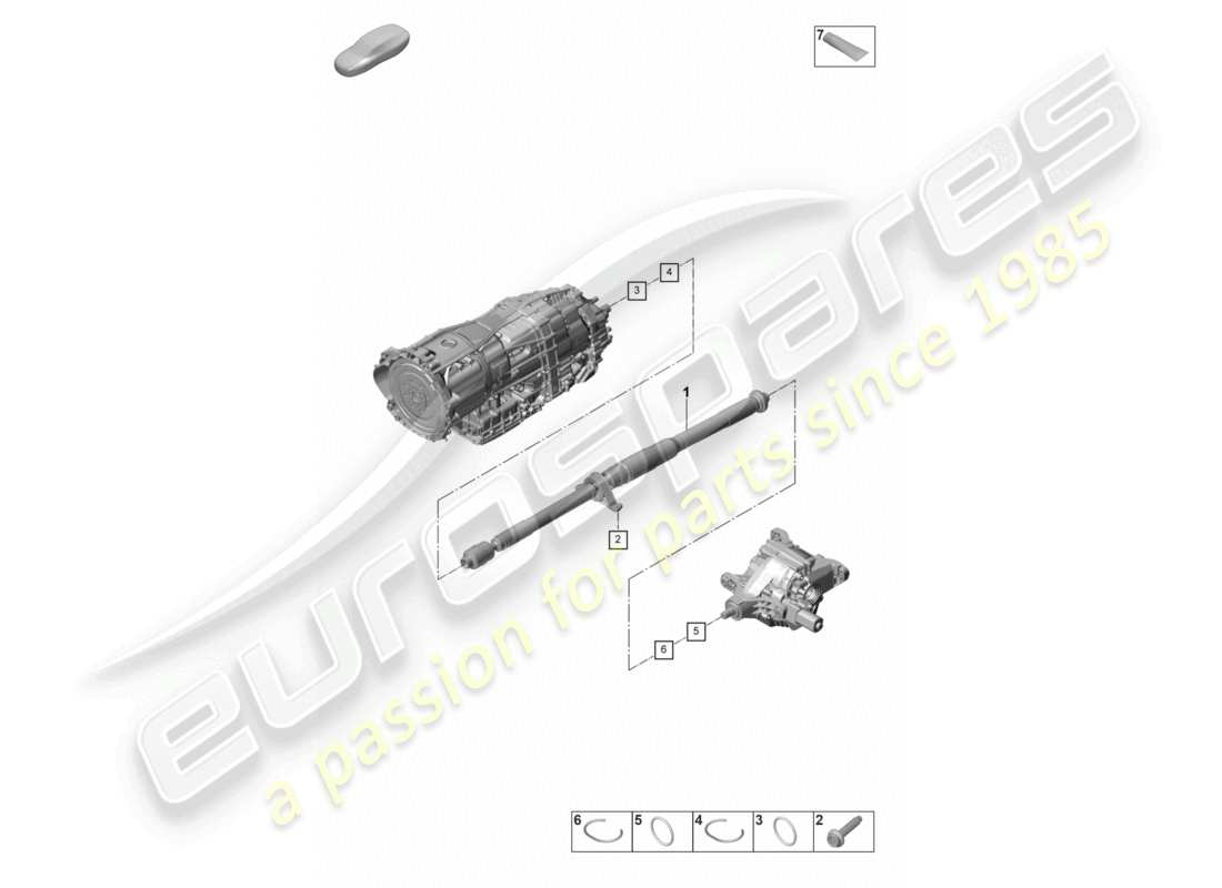 porsche 2021 (panamera 971-2) cardan shaft part diagram