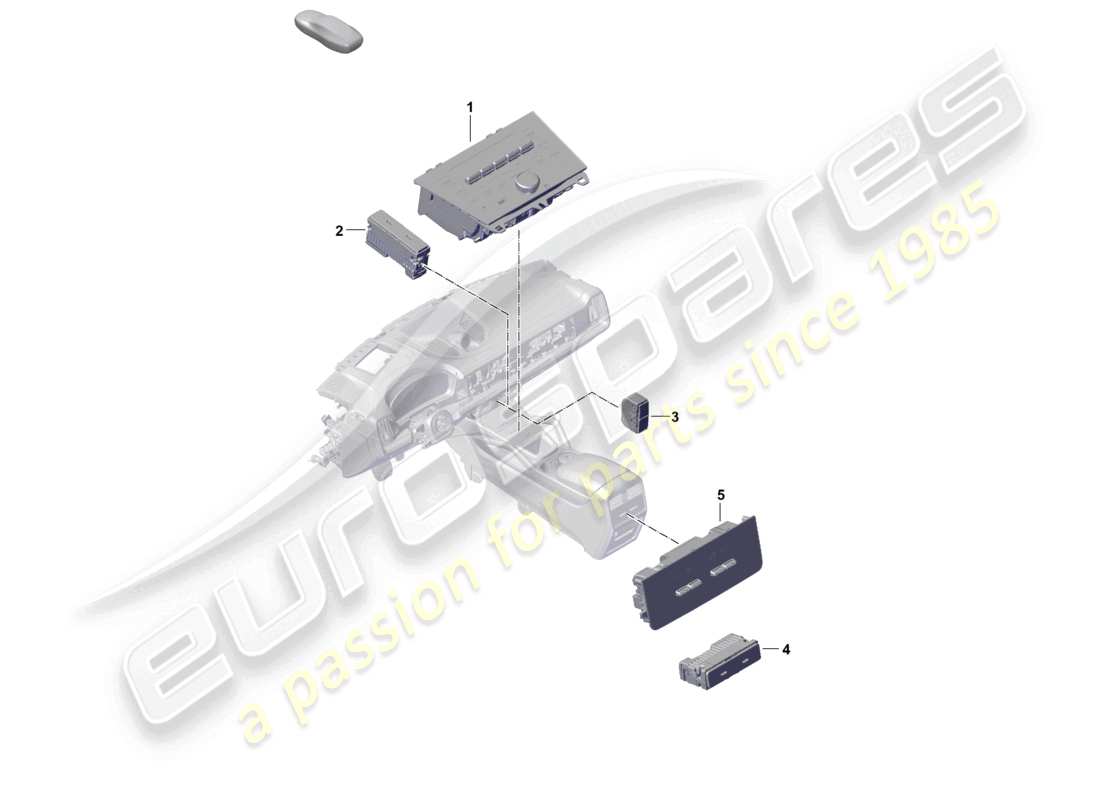 porsche 2023 (cayenne e3 pa) control panel air conditioning part diagram