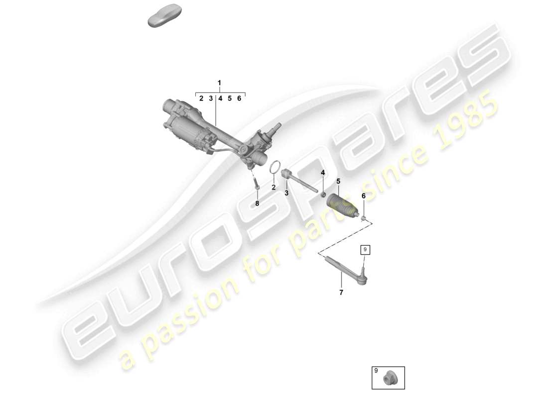 porsche 2025 (992-2) steering gear parts diagram