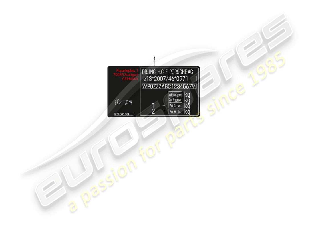 porsche 2021 (macan) data tag row d - mj 2022>> part diagram