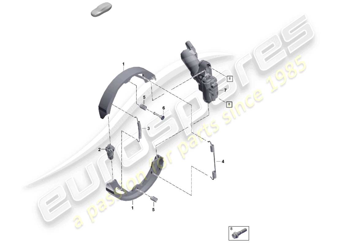 porsche 2023 (cayenne e3 pa) parking brake part diagram