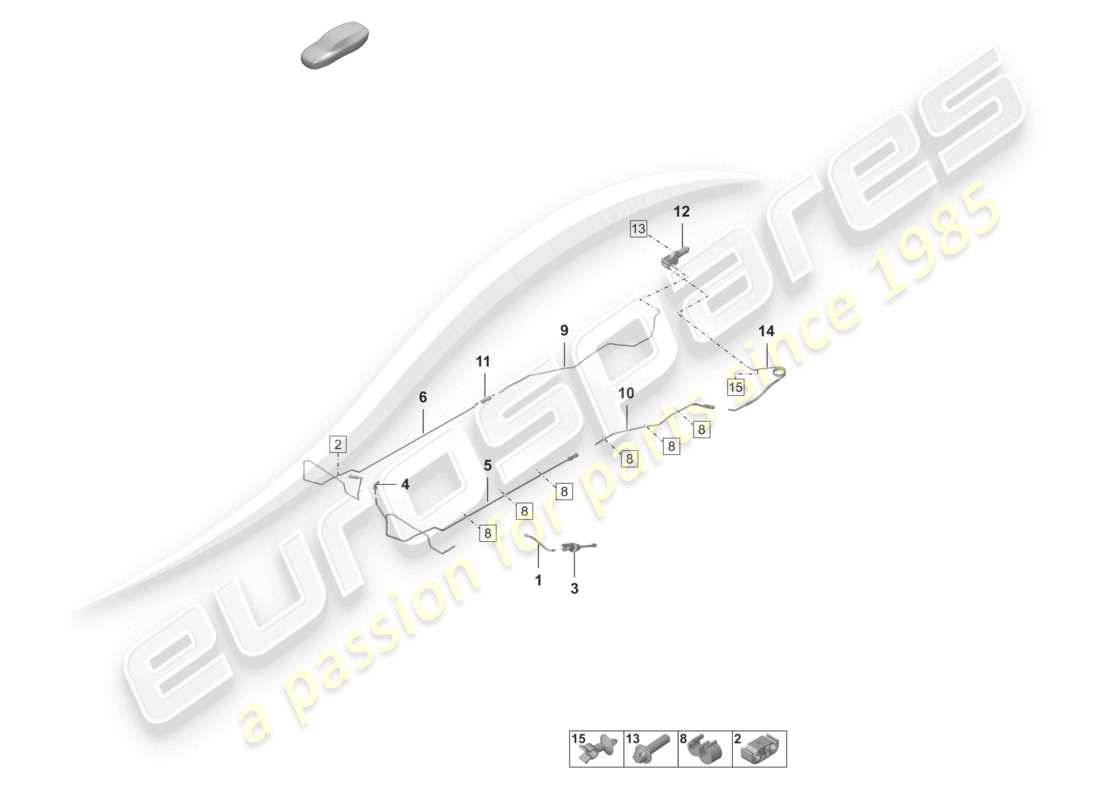 porsche 2023 (992-1) hydraulic coupling clutch master cylinder parts diagram